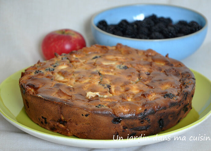 gâteau aux mûres pommes et mascarpone