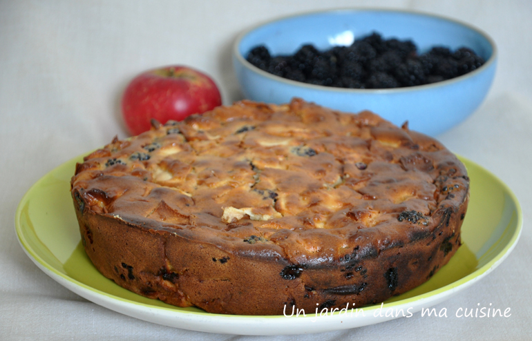 gâteau aux mûres pommes et mascarpone