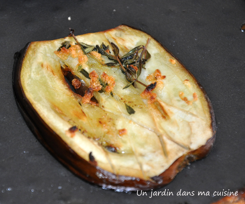 aubergines et tomates grillées