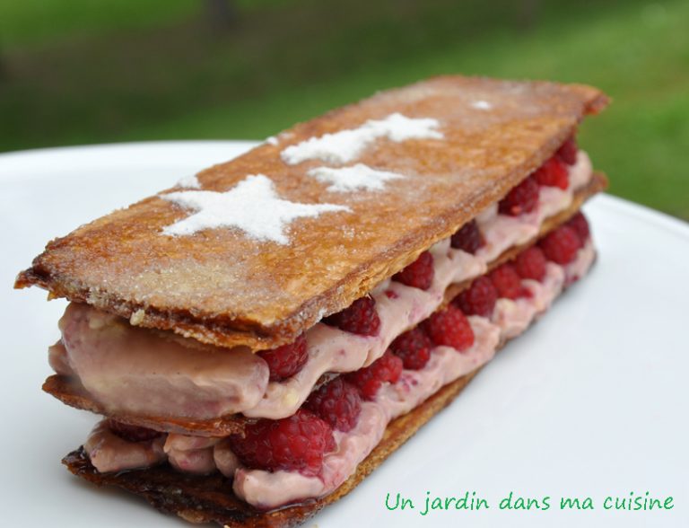 mille feuilles framboises un jardin dans ma cuisine