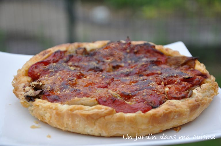 tarte confit de poivrons un jardin dans ma cuisine