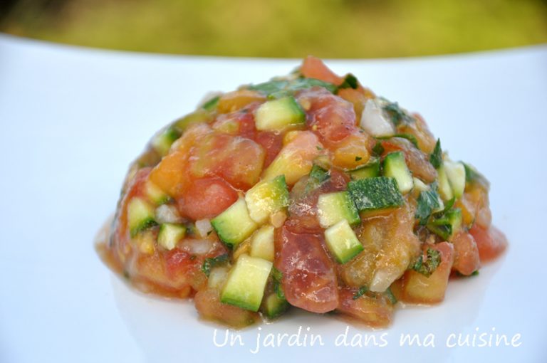 tartare de tomates courgettes