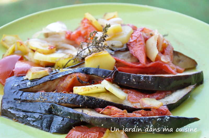 aubergines en éventail