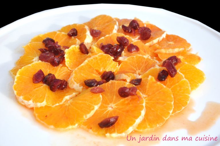 salade oranges canneberges rhum