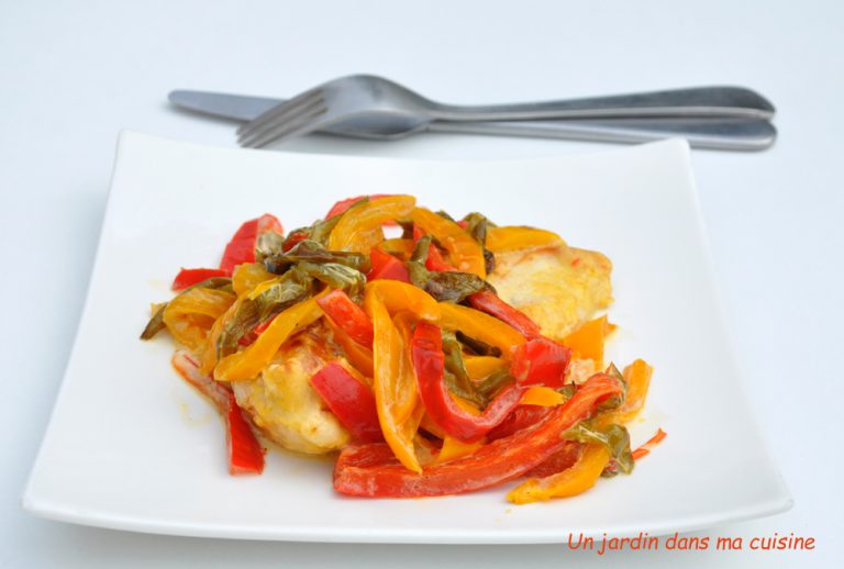 escalopes de poulet aux poivrons
