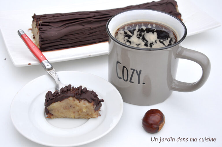 bûche châtaignes chocolat