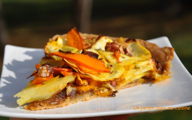 tarte automnale oignons confits et noisettes