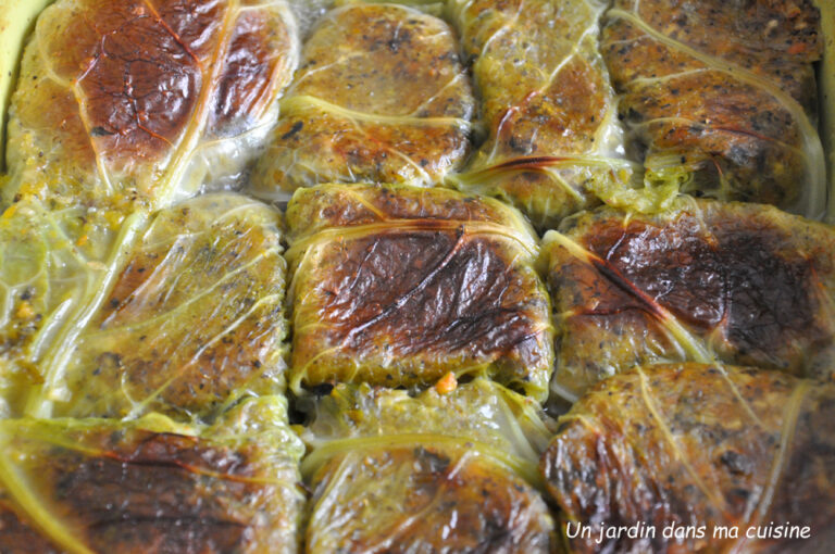 feuilles de chou farcies au légumes