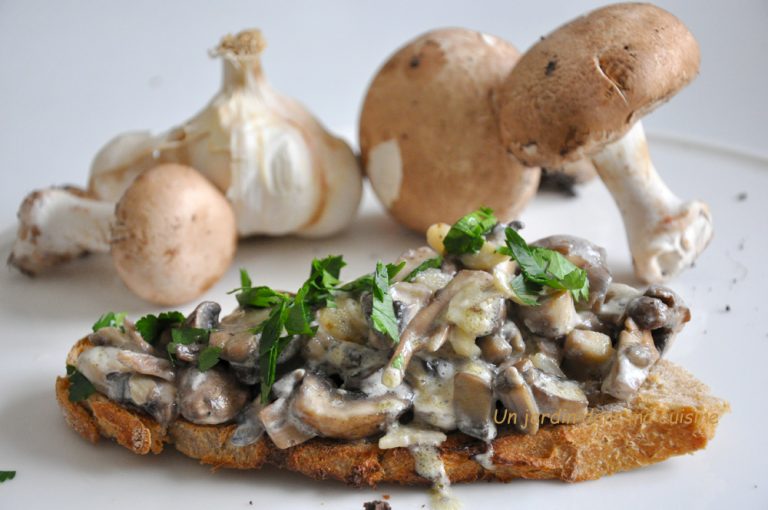 Tartine champignons frais de Paris
