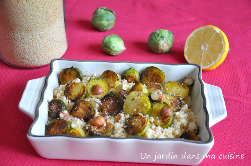 couscous aux choux de Bruxelles caramélisés