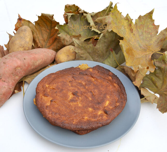 gâteau pommes de terre patate douce sans farine