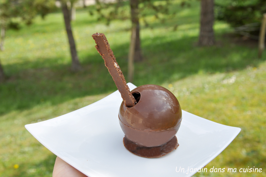 sphères en fête chocolat marron