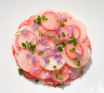salade de radis fleurs de ciboulette