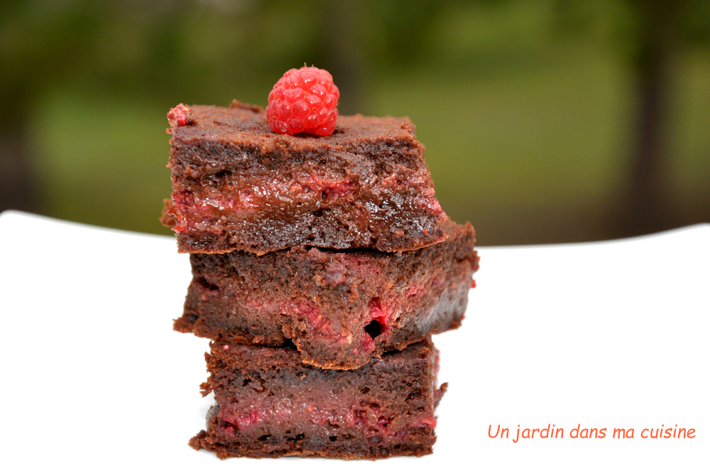 gâteau chocolat cœur framboises