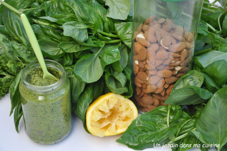 sauce basilic amandes citron