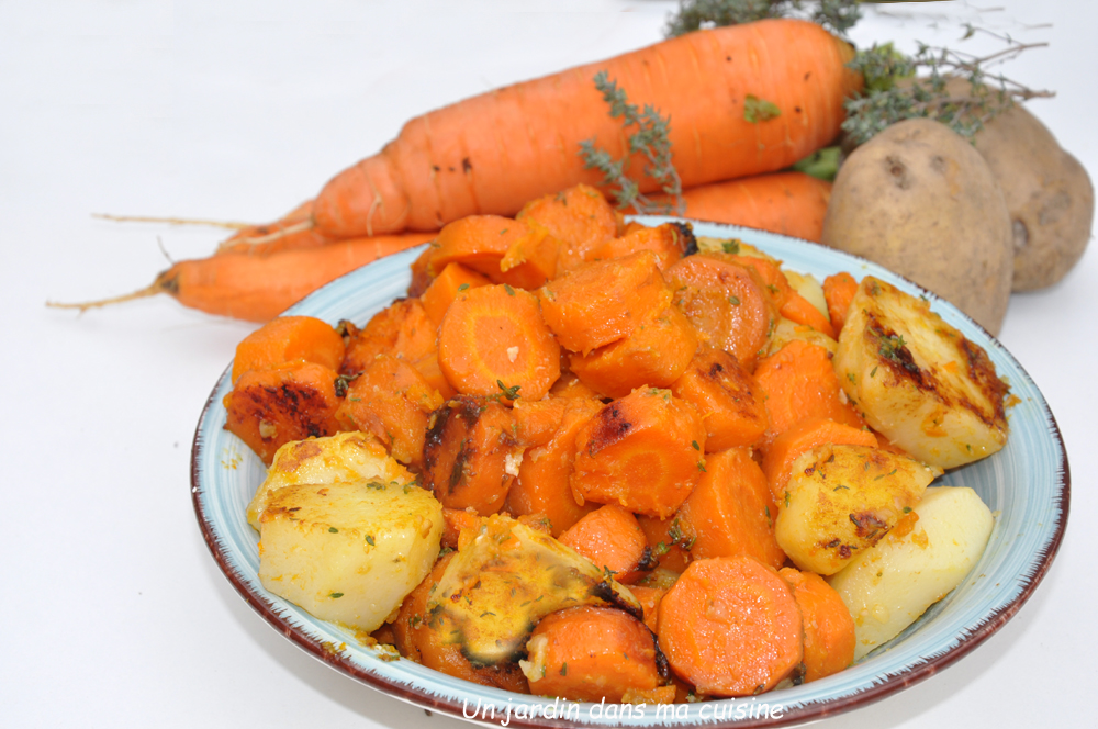 carottes et bintje sautées à l'ail