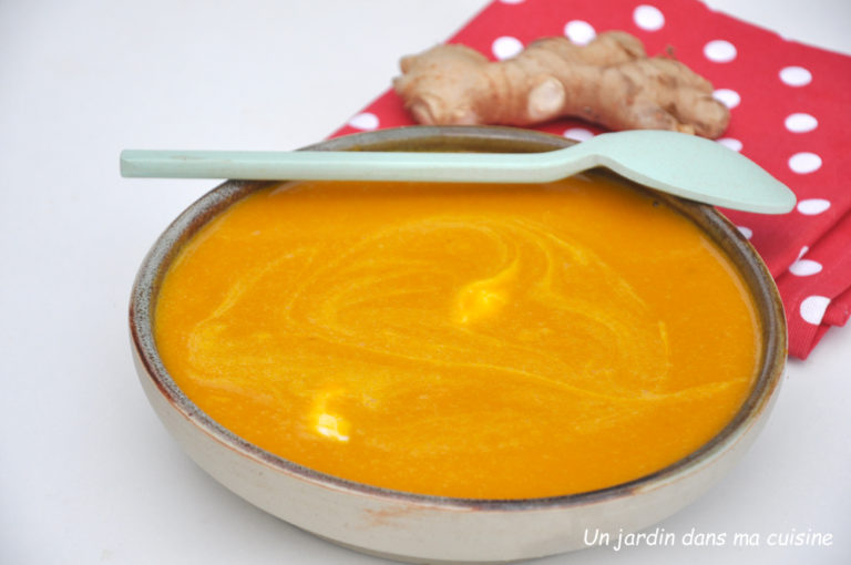 soupe courge hubbard lait de coco gingembre