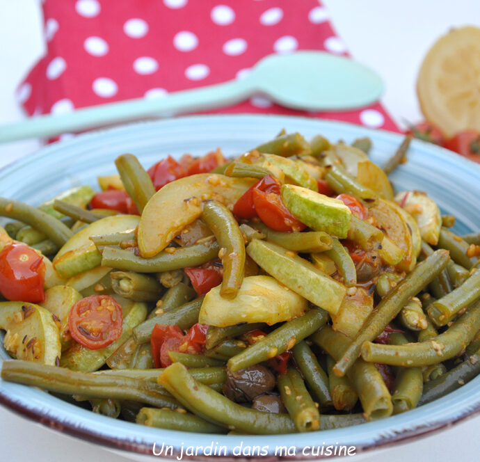 Légumes verts au citron confit