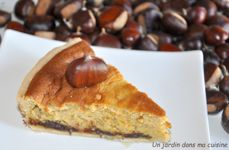 tarte châtaignes chocolat