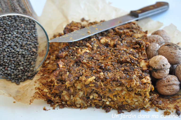 pain de lentilles noix et carottes