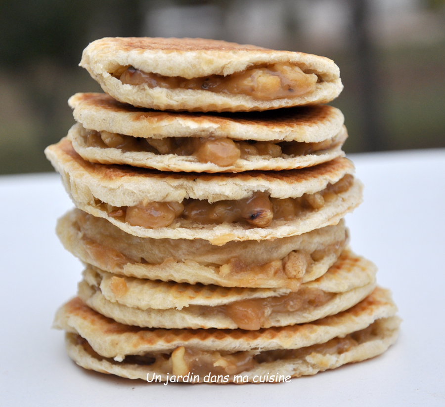 gaufres fourrées caramel de noix au beurre salé