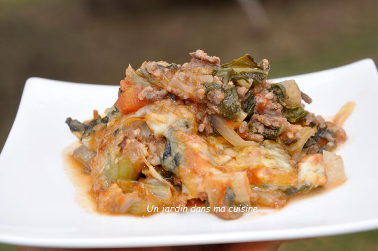 gratin de blettes et tomates