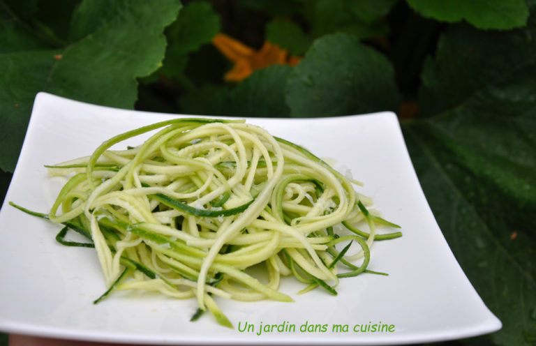 spaghetti crus de courgettes