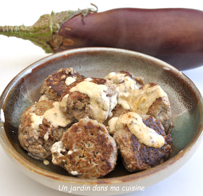 boulettes aubergines viande de bœuf hachée