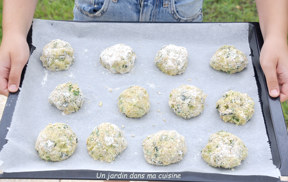 boulettes courgettes sésame