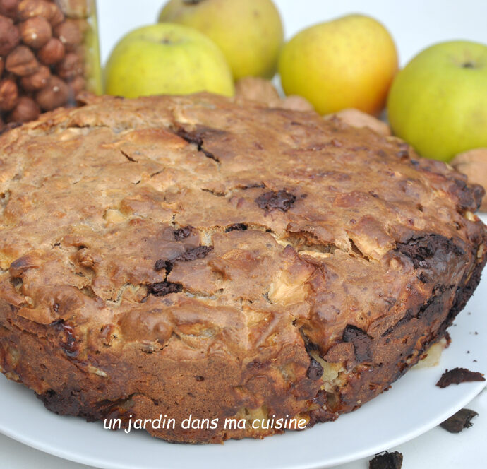 Gâteau noix pommes sans sucre ajouté