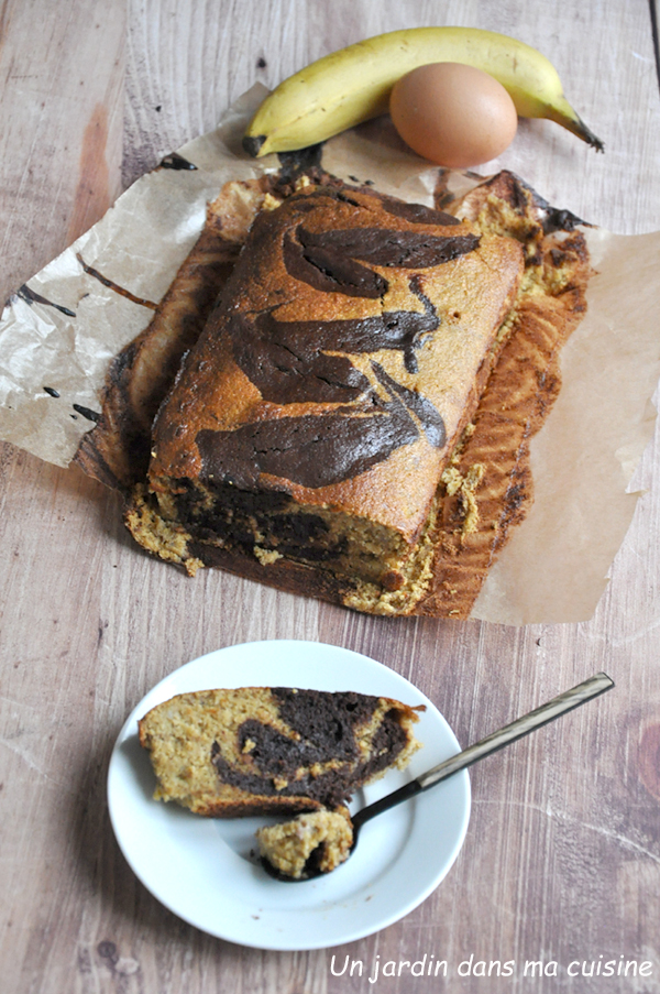 Marbre Chocolat Banane Sans Beurre Ni Farine Un Jardin Dans Ma Cuisine