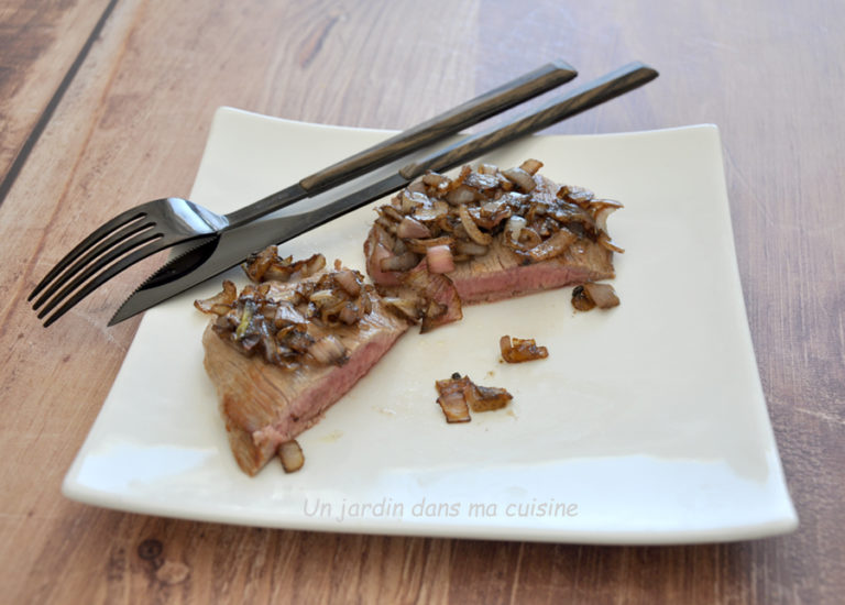 bavette aloyau sauce échalotes