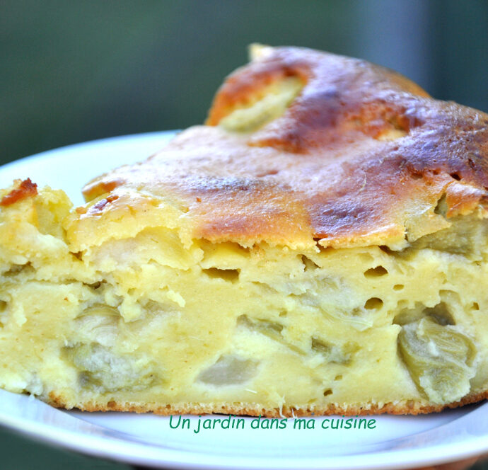 gâteau pommes rhubarbe ricotta