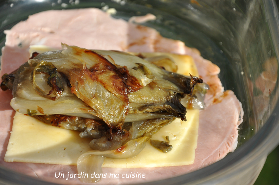 endives braisées jambon cheddar