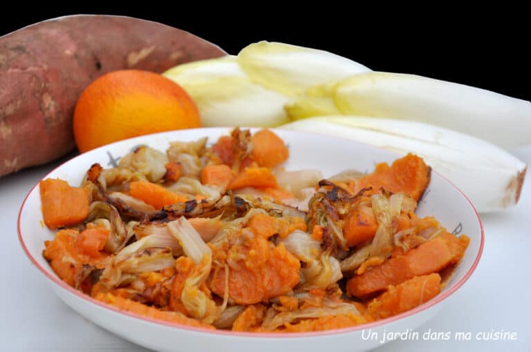 endives et patate douce braisées
