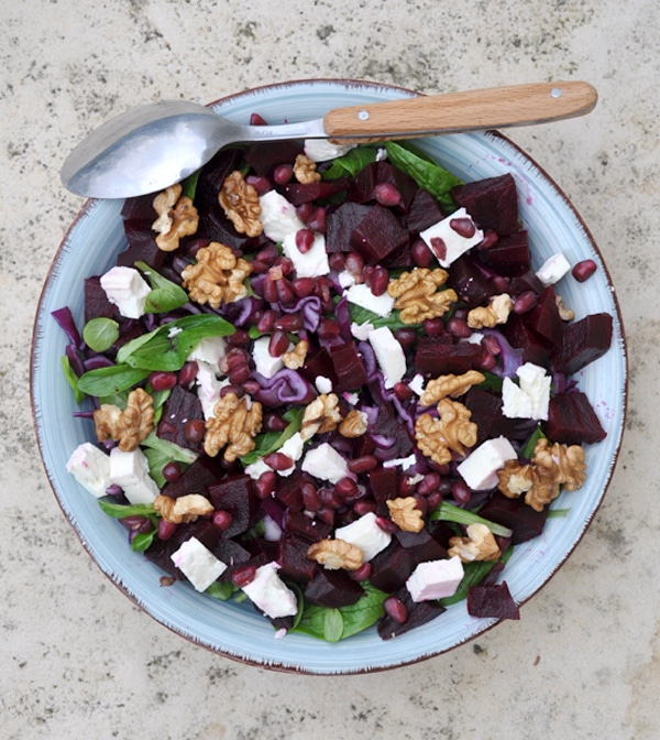 salade complète de chou rouge