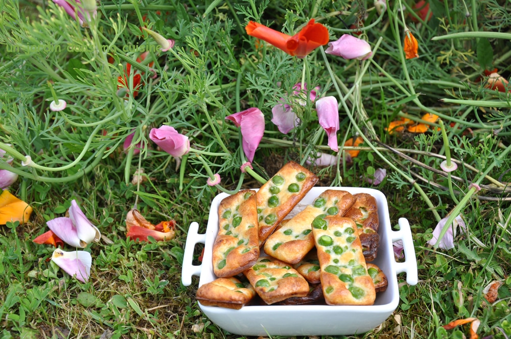 mini quiches aux petits pois