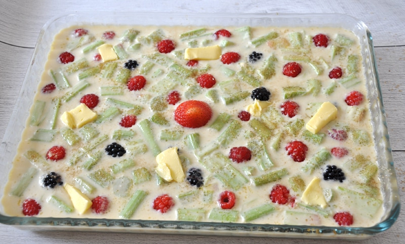 clafoutis rhubarbe fruits rouges 