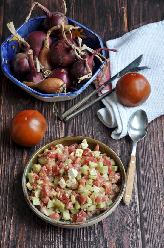 Salade de légumes sauce sésame