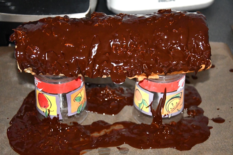 bûche châtaignes et chocolat