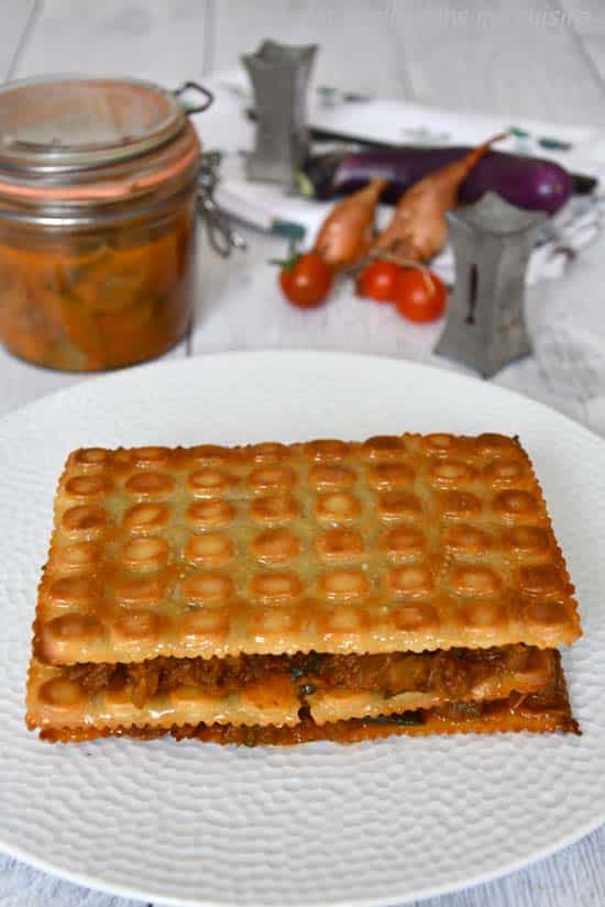 millefeuille de ravioles à la ratatouille
