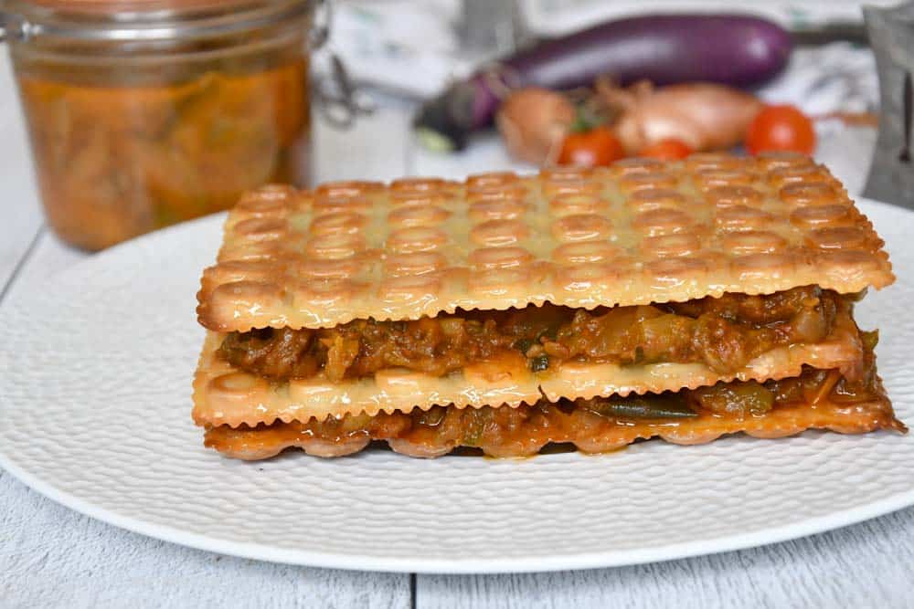 millefeuille de ravioles à la ratatouille