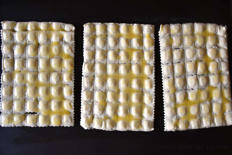 millefeuille de ravioles aux courgettes
