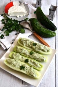 concombres farcis aux sardines