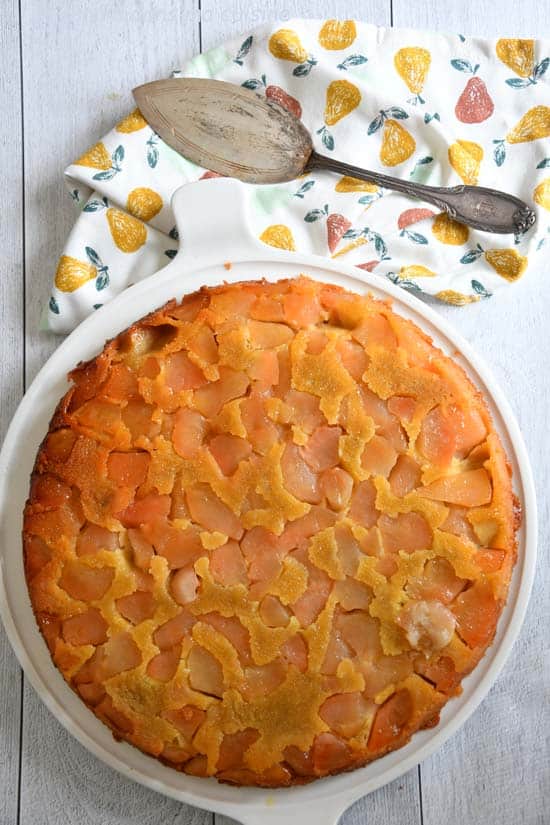 gâteau renversé aux poires
