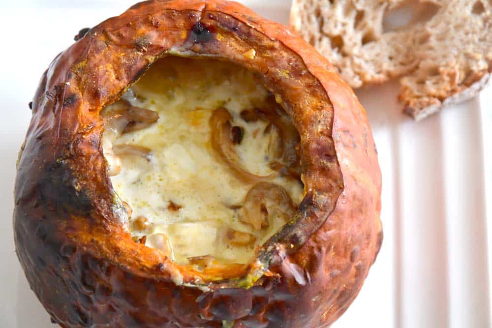 potimarron farci au camembert