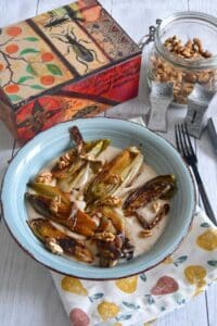 purée de haricots blancs et endives braisées