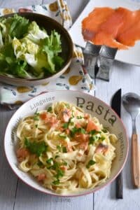 tagliatelles à la truite fumée